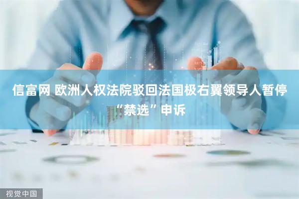 信富网 欧洲人权法院驳回法国极右翼领导人暂停“禁选”申诉